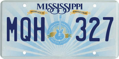 MS license plate MQH327