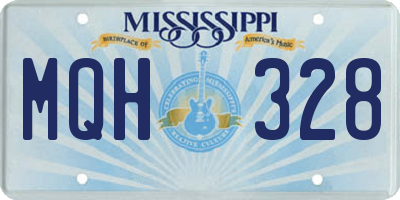 MS license plate MQH328