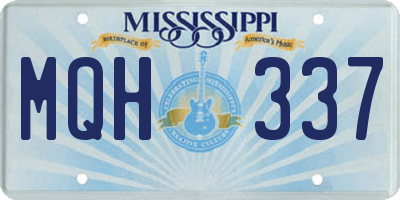 MS license plate MQH337