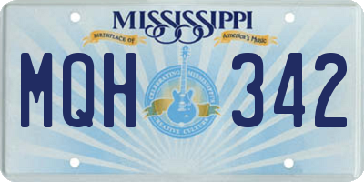 MS license plate MQH342