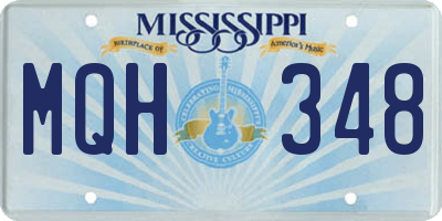 MS license plate MQH348