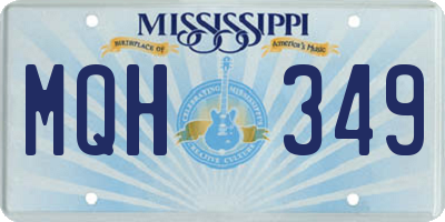 MS license plate MQH349