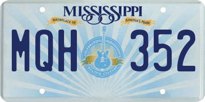 MS license plate MQH352