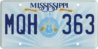 MS license plate MQH363