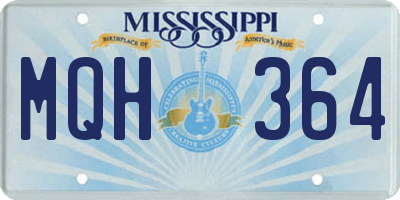 MS license plate MQH364