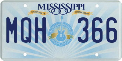 MS license plate MQH366