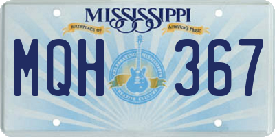 MS license plate MQH367