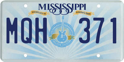 MS license plate MQH371