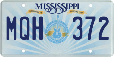 MS license plate MQH372