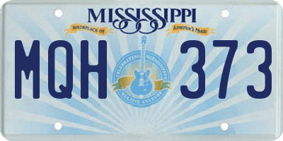 MS license plate MQH373