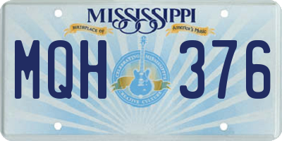 MS license plate MQH376