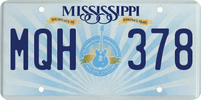 MS license plate MQH378
