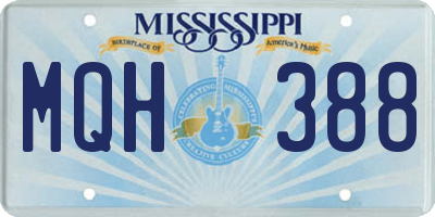 MS license plate MQH388