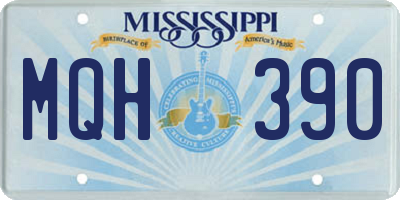MS license plate MQH390