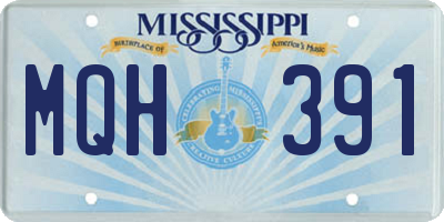 MS license plate MQH391