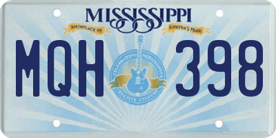 MS license plate MQH398