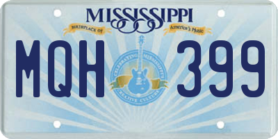 MS license plate MQH399