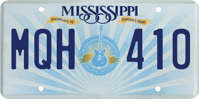 MS license plate MQH410