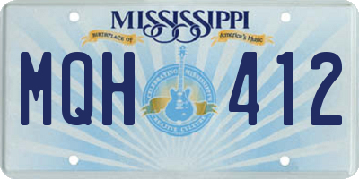 MS license plate MQH412