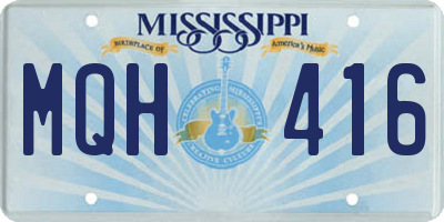 MS license plate MQH416