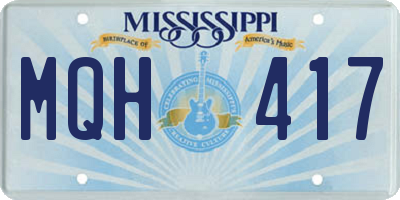 MS license plate MQH417