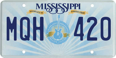 MS license plate MQH420