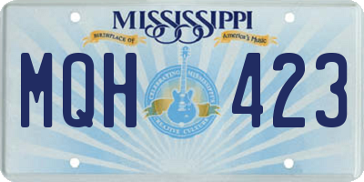 MS license plate MQH423