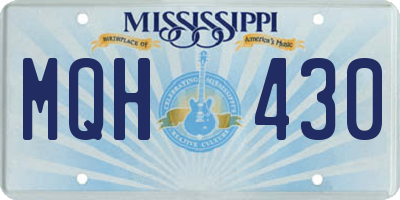 MS license plate MQH430
