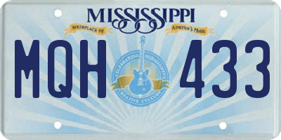 MS license plate MQH433