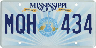 MS license plate MQH434