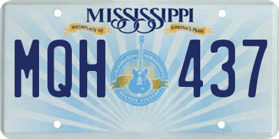 MS license plate MQH437