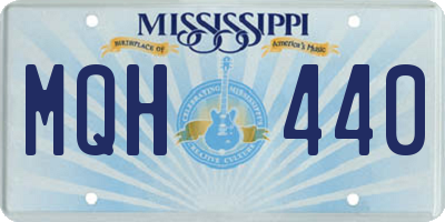 MS license plate MQH440