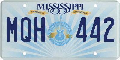 MS license plate MQH442