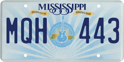 MS license plate MQH443