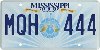 MS license plate MQH444