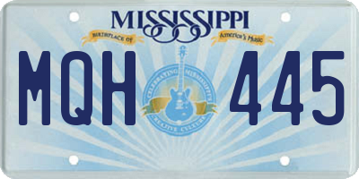 MS license plate MQH445
