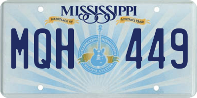 MS license plate MQH449