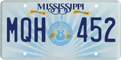 MS license plate MQH452