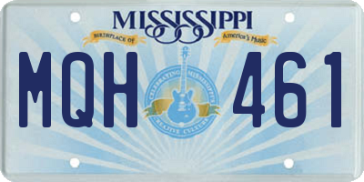 MS license plate MQH461