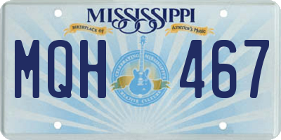 MS license plate MQH467