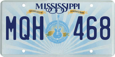 MS license plate MQH468