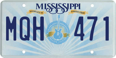 MS license plate MQH471