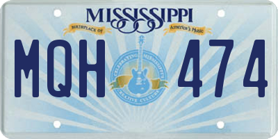 MS license plate MQH474