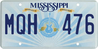 MS license plate MQH476