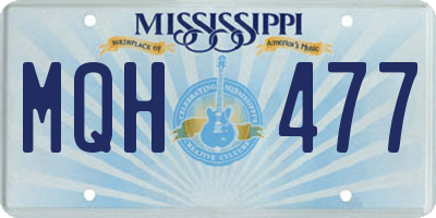 MS license plate MQH477