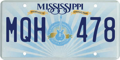 MS license plate MQH478
