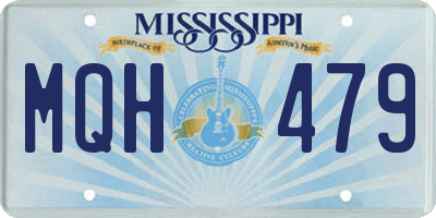 MS license plate MQH479