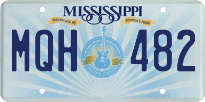 MS license plate MQH482