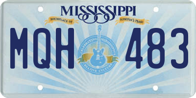 MS license plate MQH483