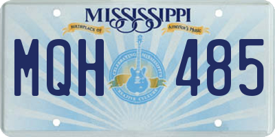 MS license plate MQH485